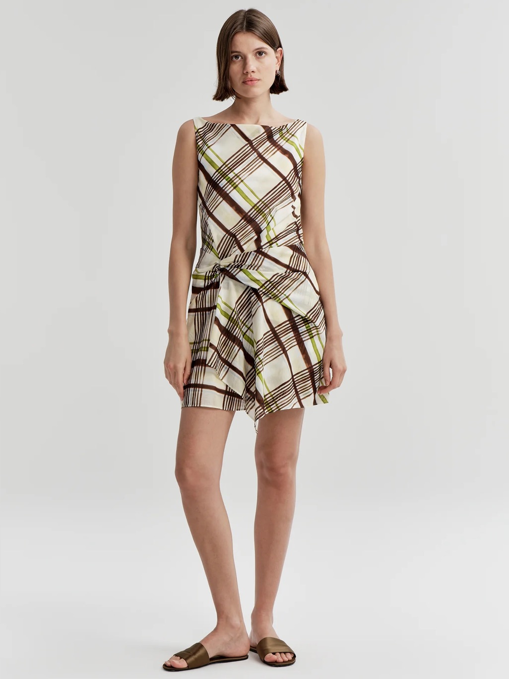 Alc Dea Plaid Mini Dress